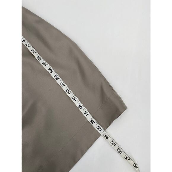 Banana Republic One Shoulder Tan Ruffle Dress 100% Silk Size 4P 4 Petite - Picture 8 of 11